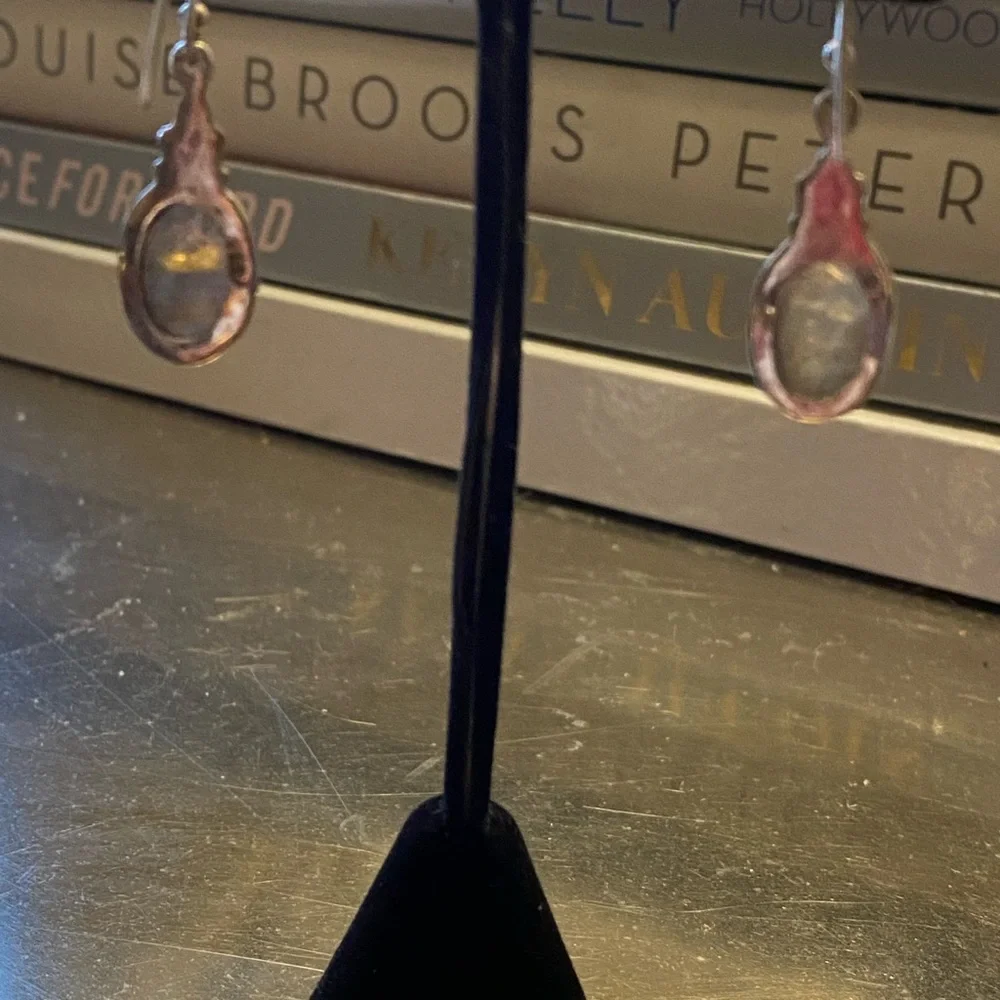 Labradorite sterling earrings - Picture 5 of 8